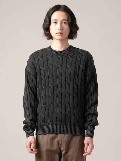 カーメルケーブルクルーセーター