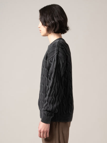 カーメルケーブルクルーセーター