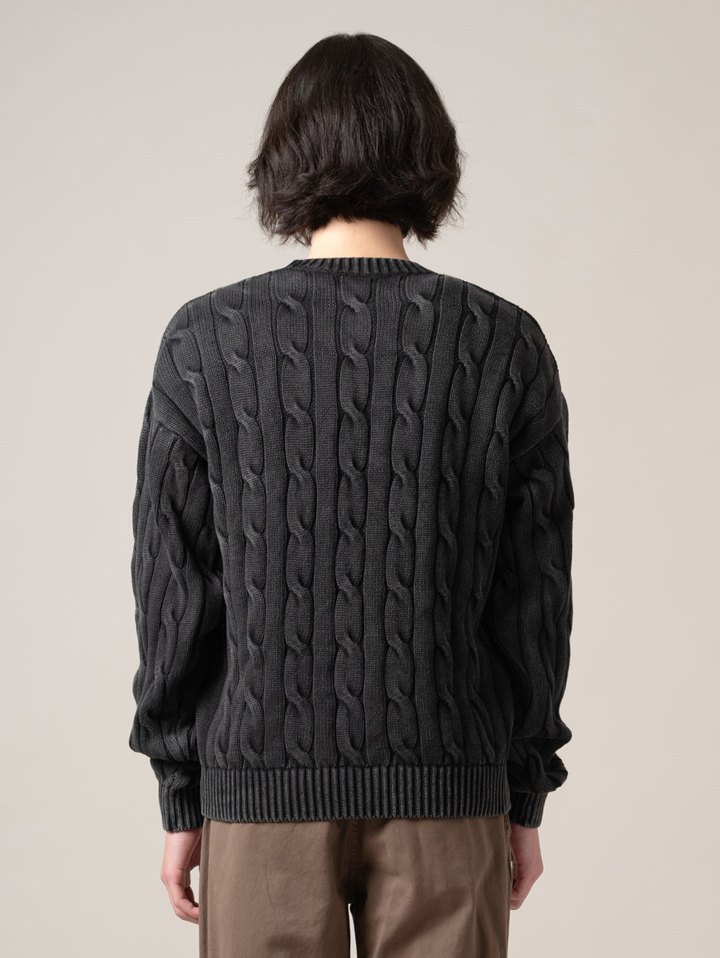 カーメルケーブルクルーセーター