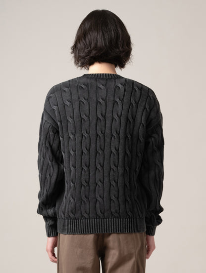 カーメルケーブルクルーセーター