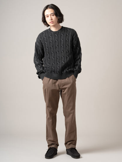 カーメルケーブルクルーセーター