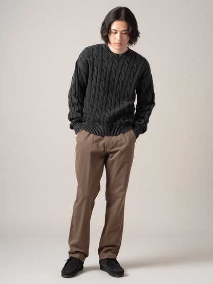 カーメルケーブルクルーセーター