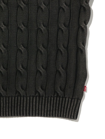 カーメルケーブルクルーセーター