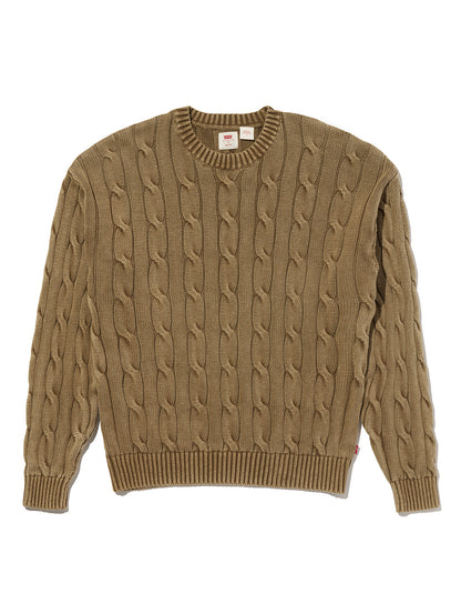 カーメルケーブルクルーセーター
