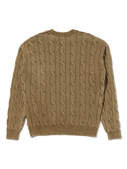 カーメルケーブルクルーセーター