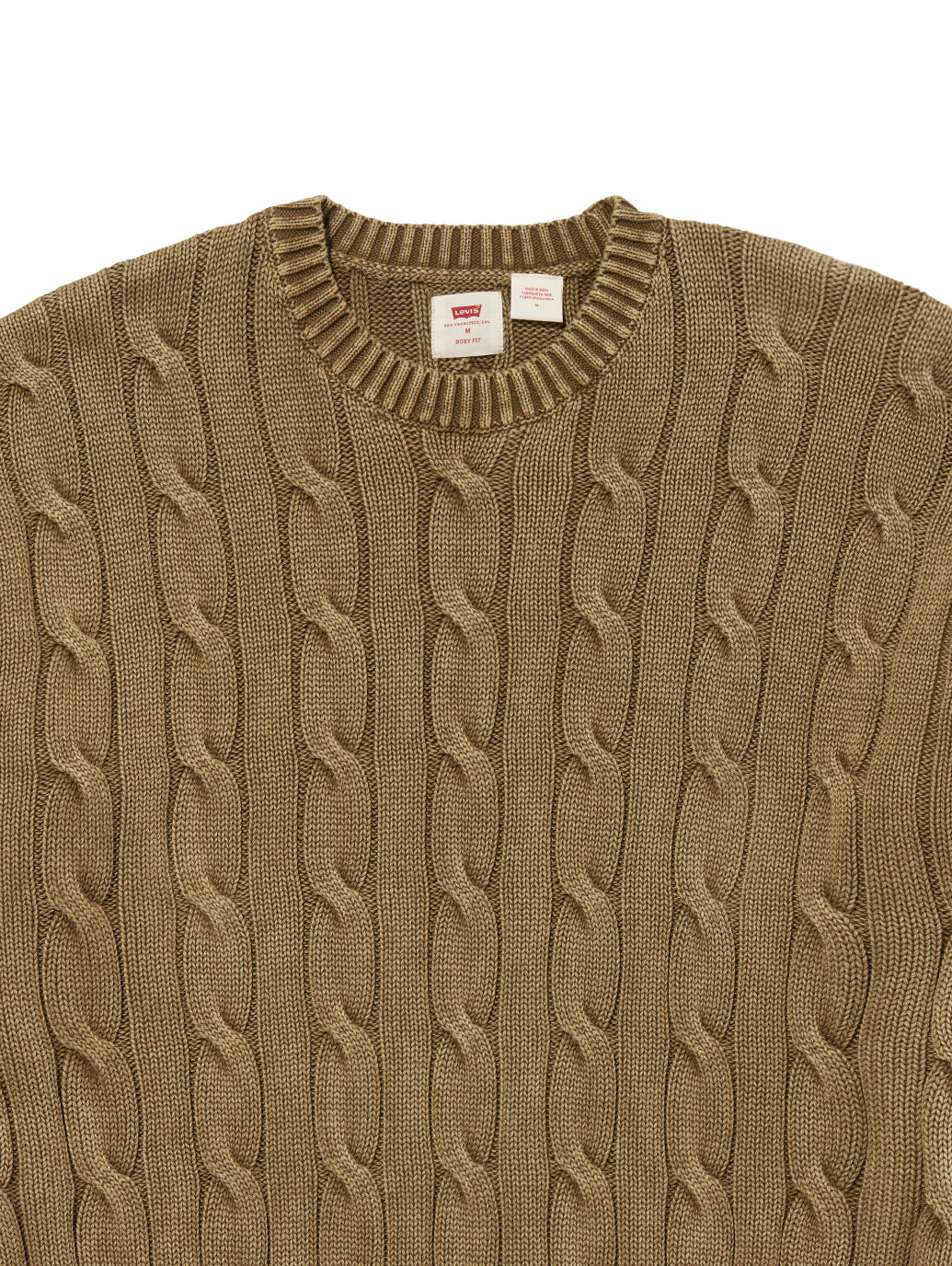カーメルケーブルクルーセーター
