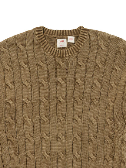 カーメルケーブルクルーセーター