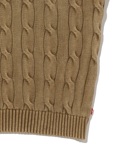 カーメルケーブルクルーセーター