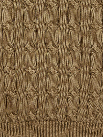 カーメルケーブルクルーセーター