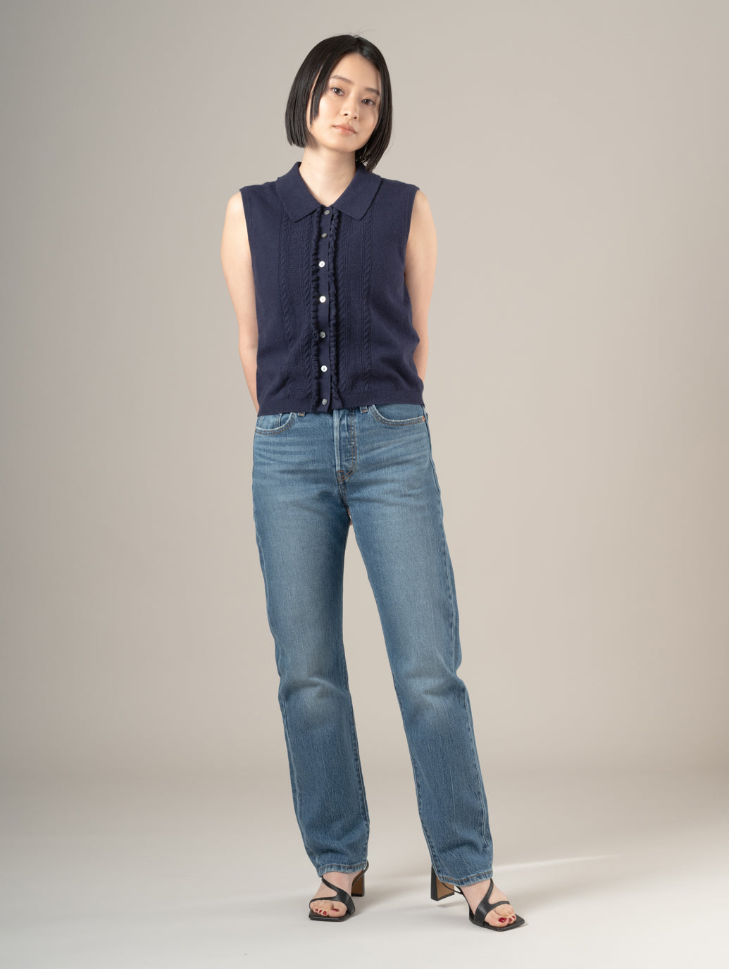 スーパーソフト ミニ ラッフル ベスト トップ