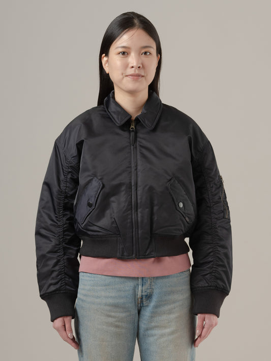 ボウイ クロップド ボンバージャケット