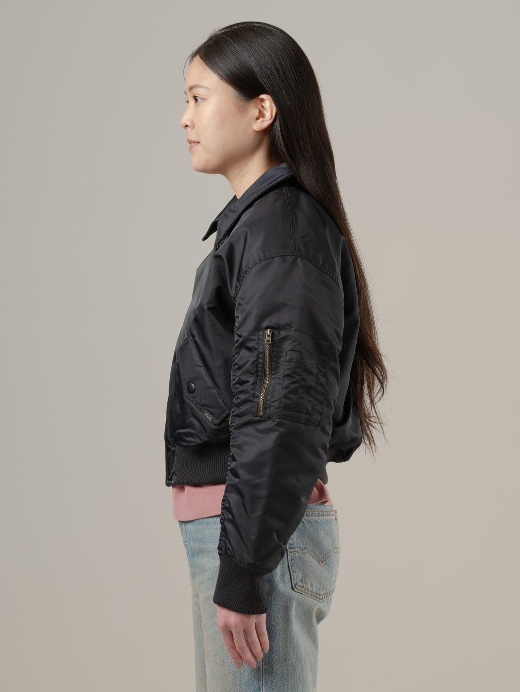 ボウイ クロップド ボンバージャケット