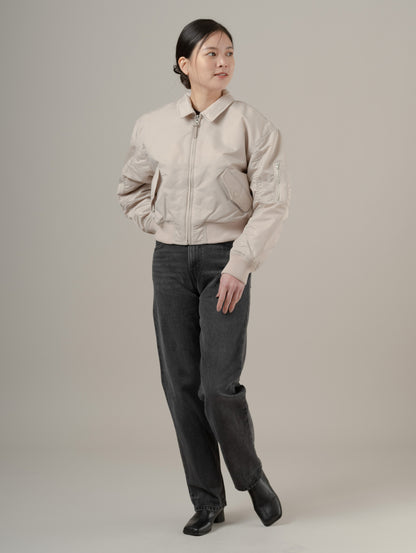 ボウイ クロップド ボンバージャケット