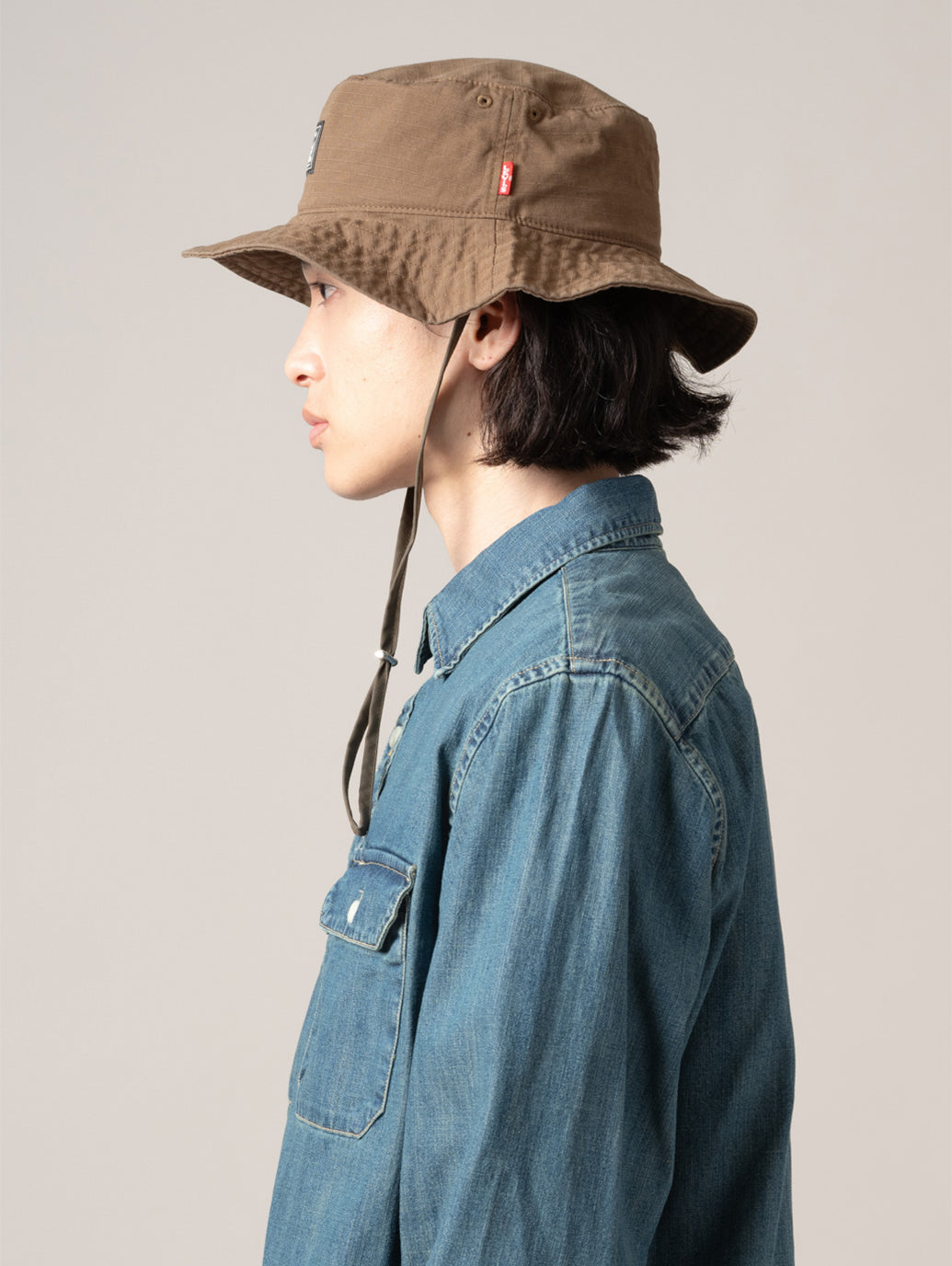 ドローストリング バケットハット