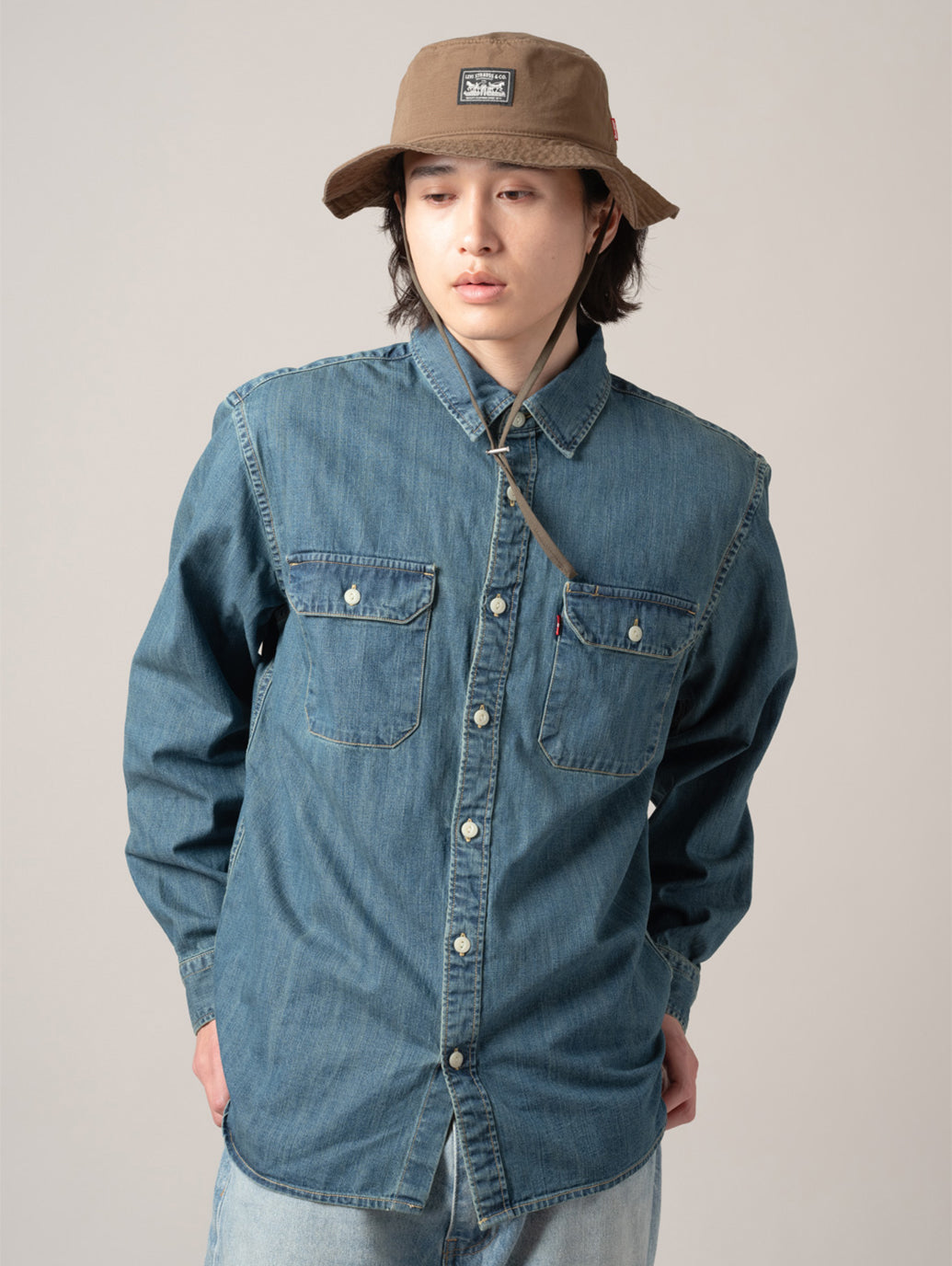 ドローストリング バケットハット