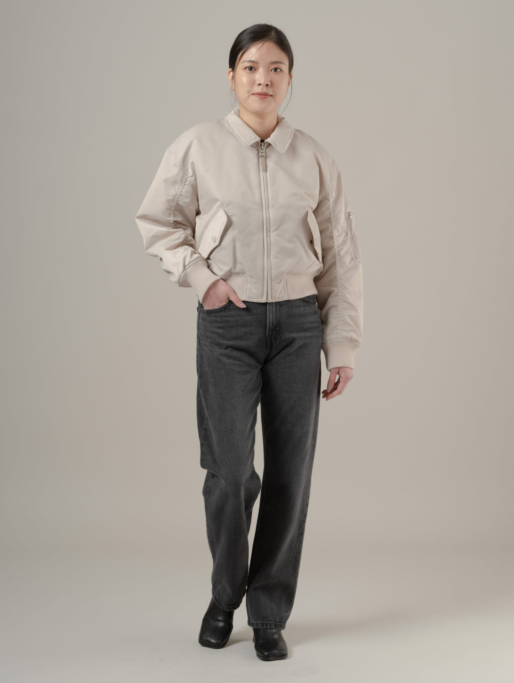 EASY DAD ジーンズ ブラック