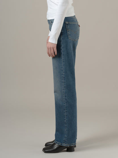 EASY DAD ジーンズ ミディアムインディゴ