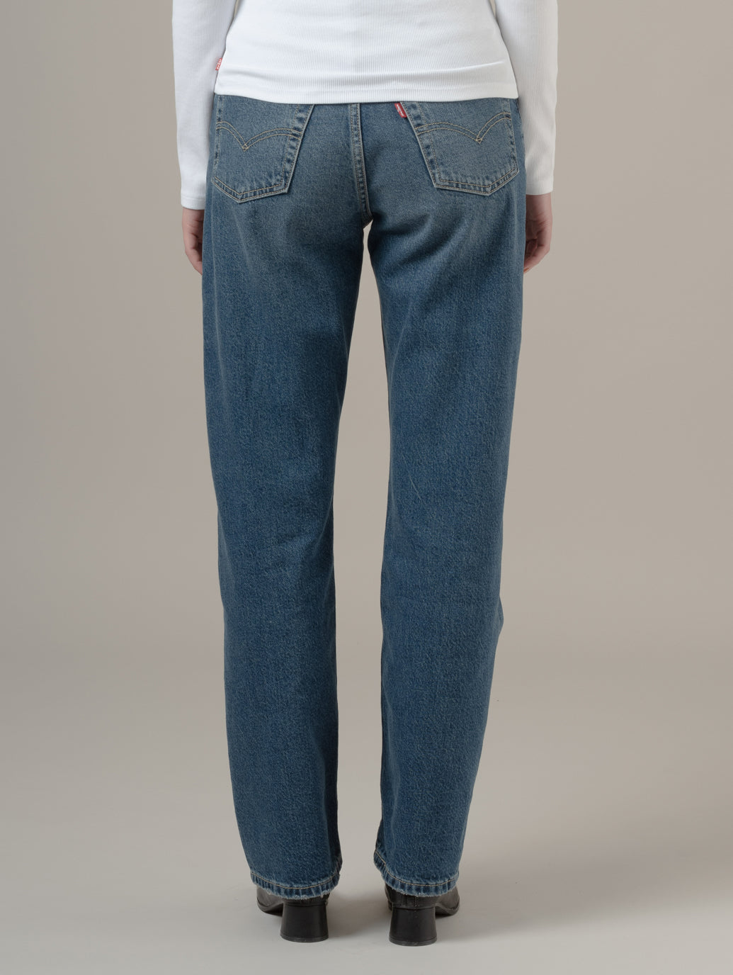 EASY DAD ジーンズ ミディアムインディゴ