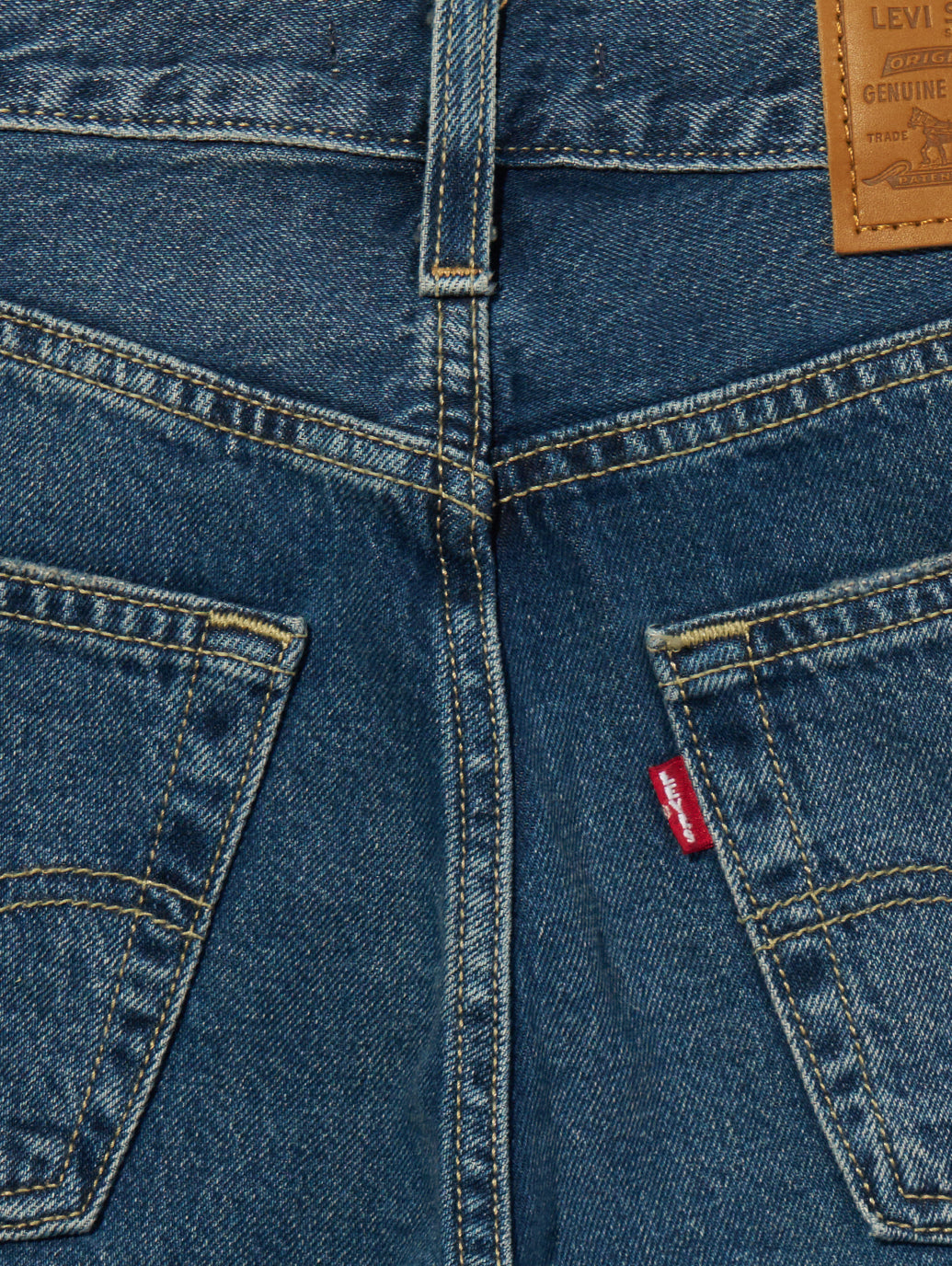 EASY DAD ジーンズ ミディアムインディゴ