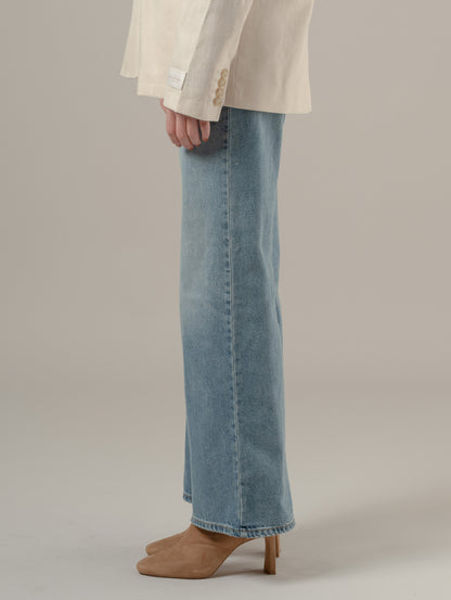 ROSÉ（ロゼ）着用 LOOSE BOOT ジーンズ ミディアムインディゴ