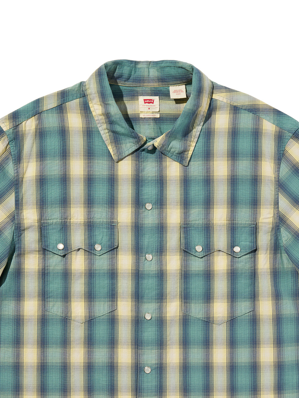 SS BOXY WESTERN Harryson Shadow Plaid MINERAL BLUE