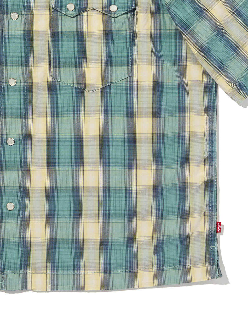 SS BOXY WESTERN Harryson Shadow Plaid MINERAL BLUE