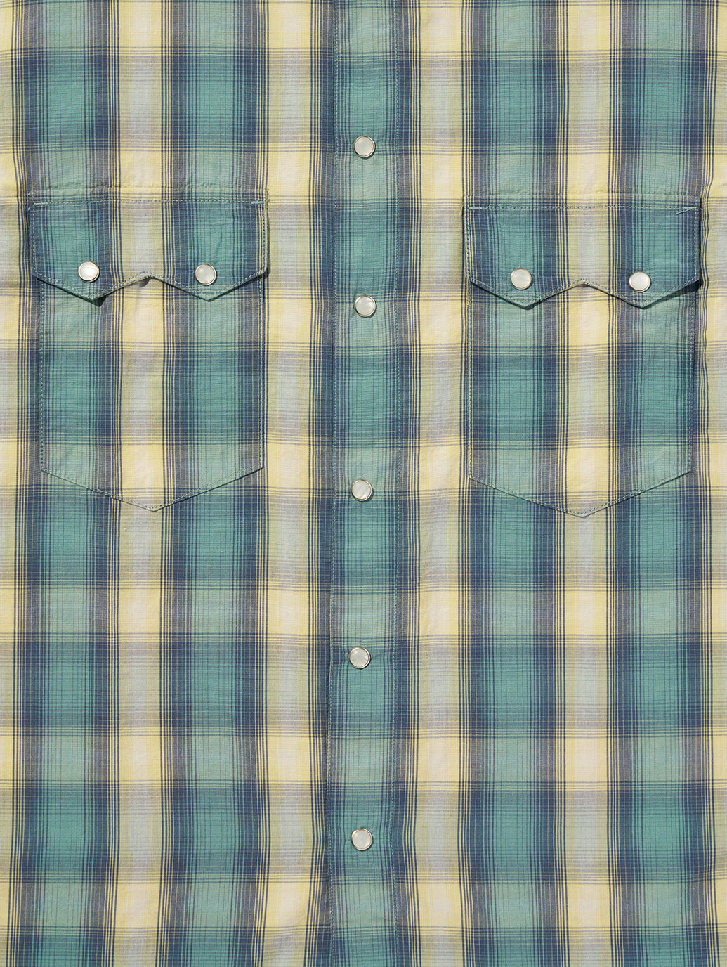 SS BOXY WESTERN Harryson Shadow Plaid MINERAL BLUE