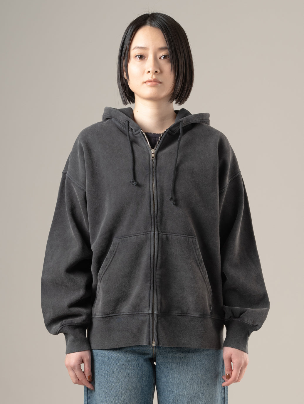 ROSÉ（ロゼ）着用 ヴィンテージ リラックスド フルジップ フーディー