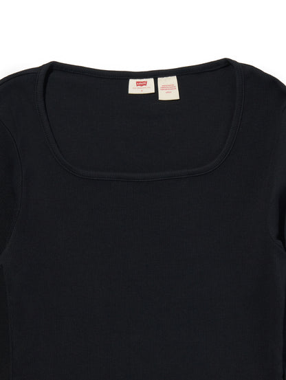 エッセンシャル スクエアネック ロングスリーブ Tシャツ