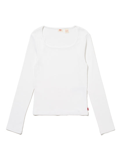 エッセンシャル スクエアネック ロングスリーブ Tシャツ