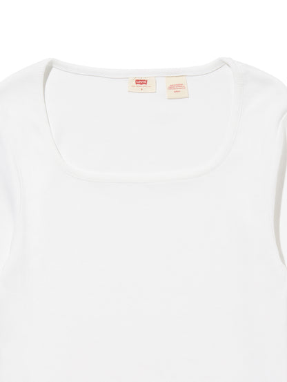 エッセンシャル スクエアネック ロングスリーブ Tシャツ