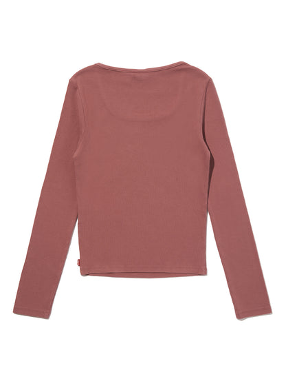 エッセンシャル スクエアネック ロングスリーブ Tシャツ