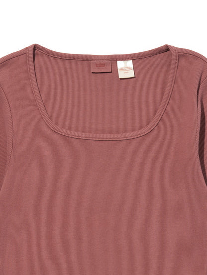 エッセンシャル スクエアネック ロングスリーブ Tシャツ