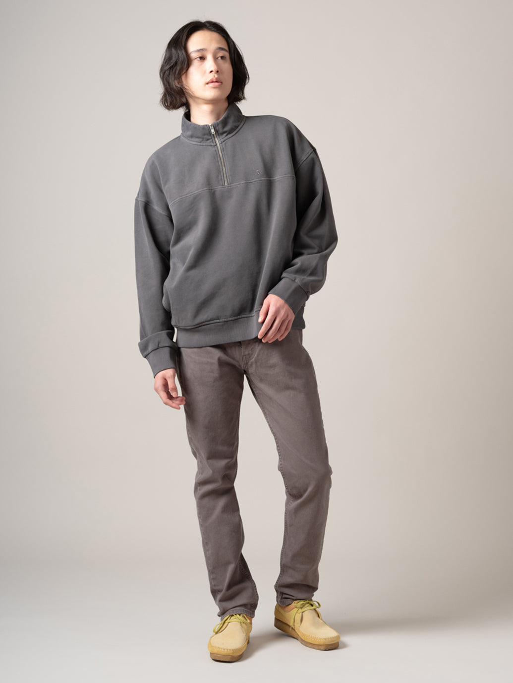 MARINA クォータージップ スウェットシャツ