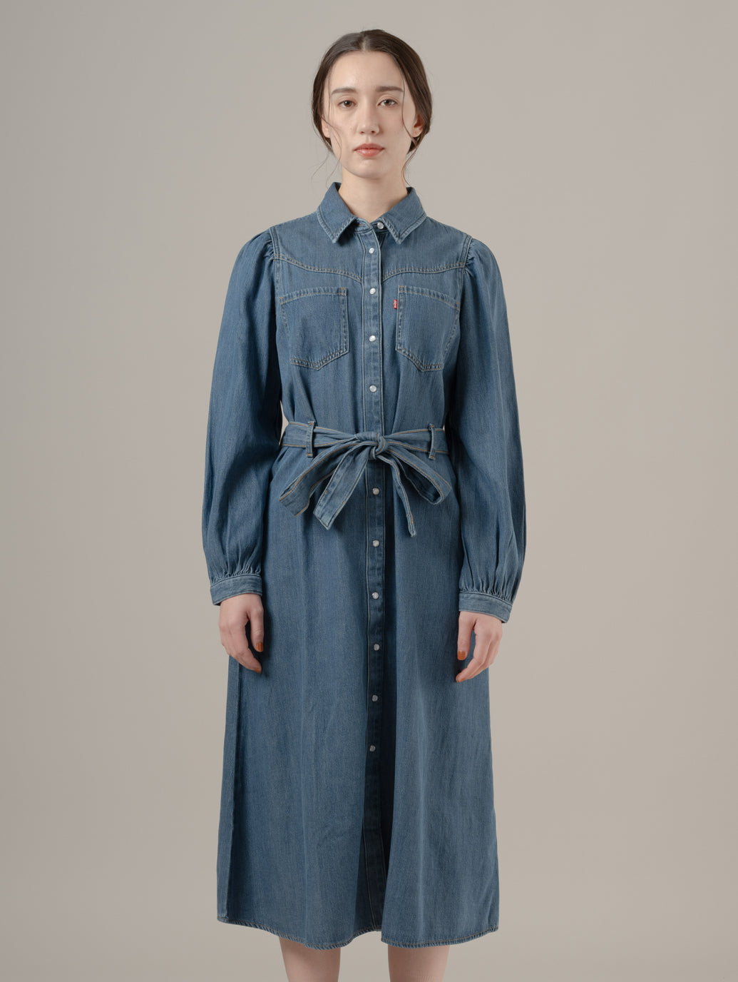 ロングスリーブ マキシドレス