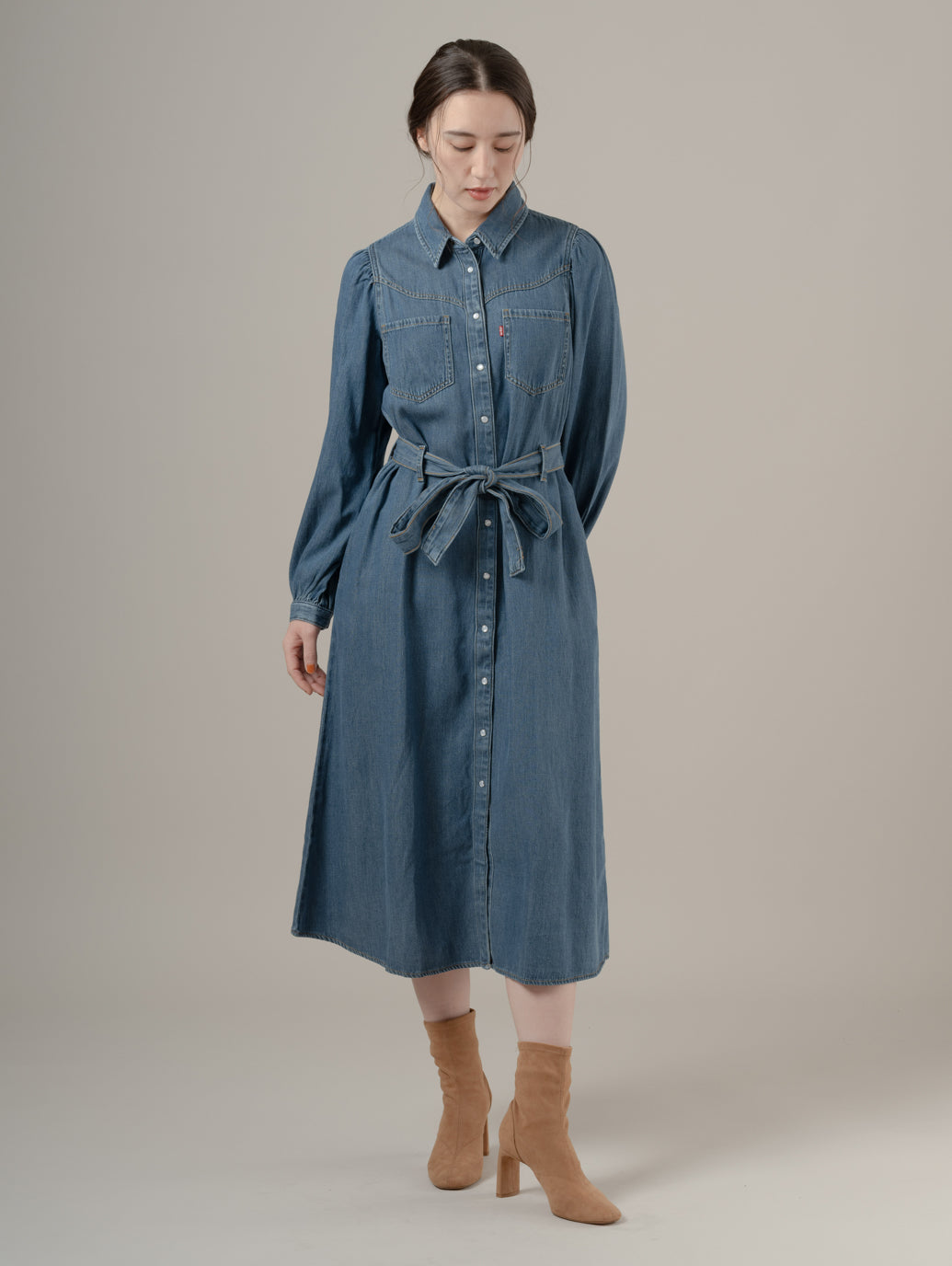 ロングスリーブ マキシドレス