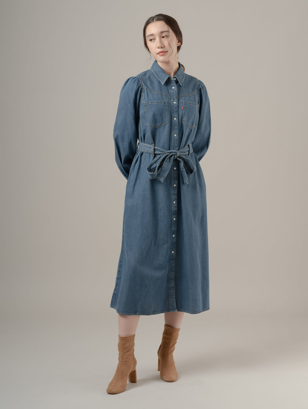 ロングスリーブ マキシドレス