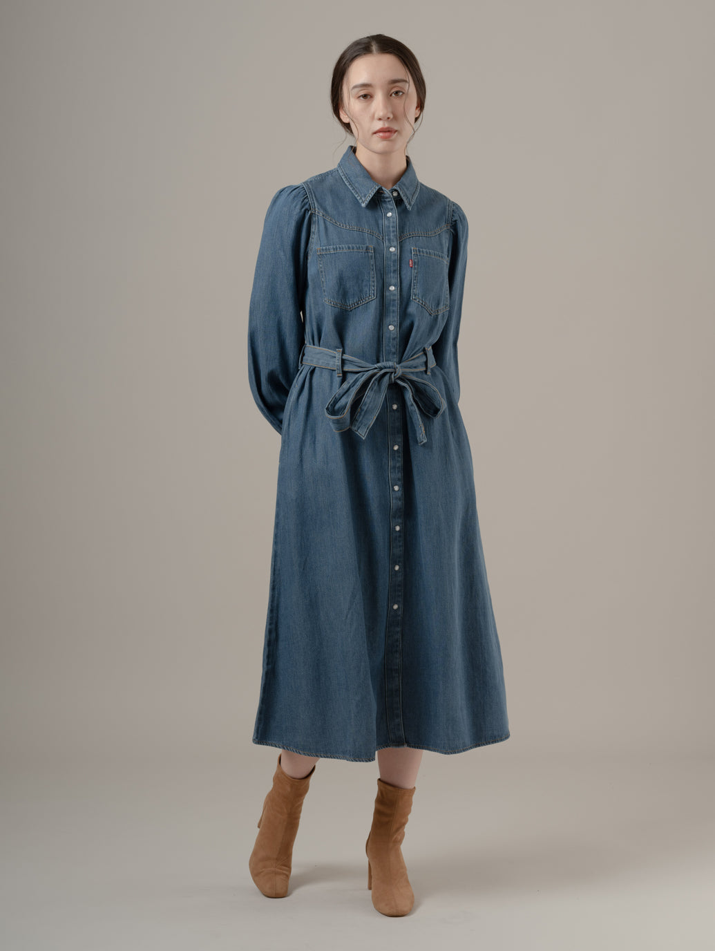 ロングスリーブ マキシドレス