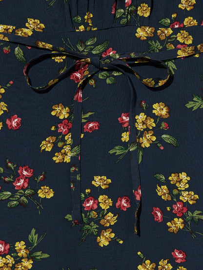 Rosa ショートスリーブ ミディカラー ドレス