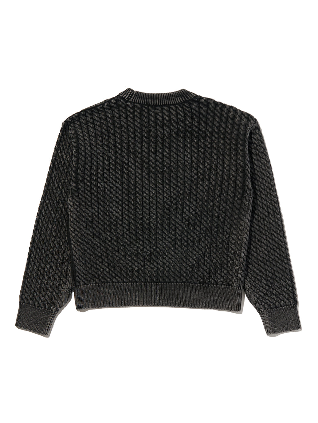 LEILAH ケーブルクルーネックセーター