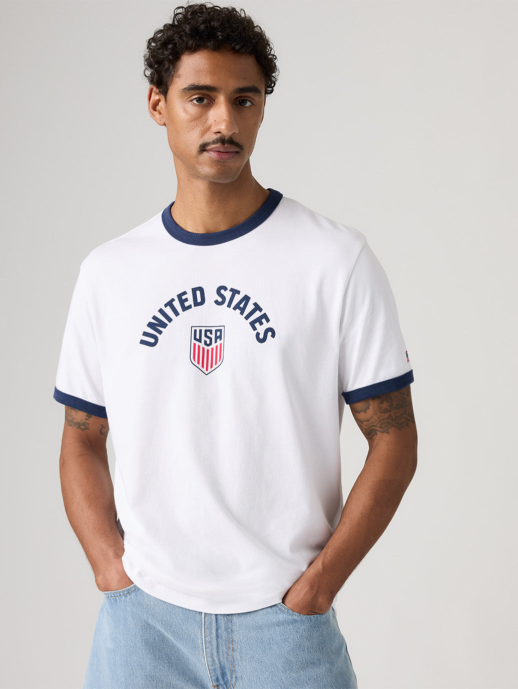 SOCCER COLLECTION USA リンガー Tシャツ