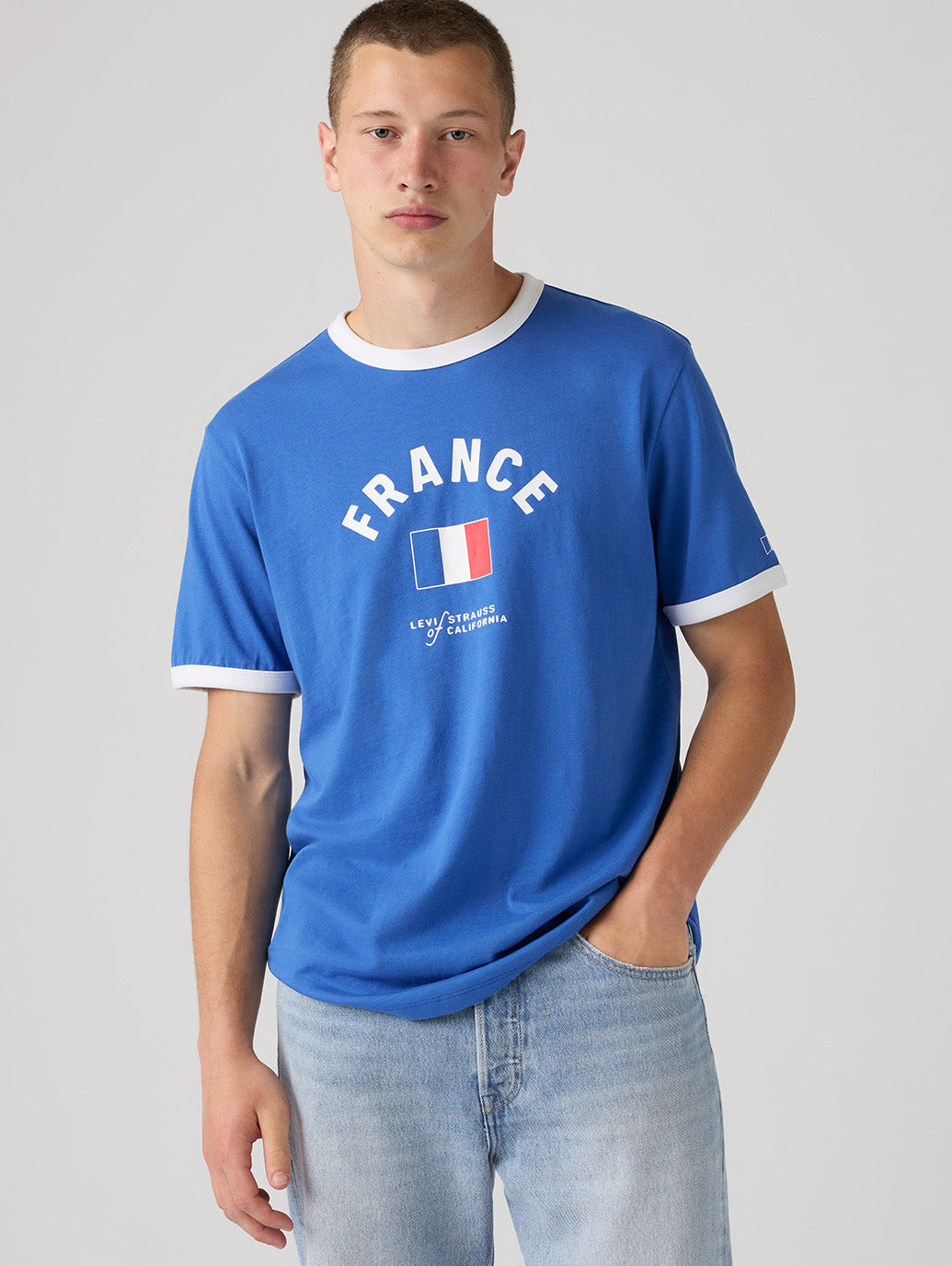 SOCCER COLLECTION FRANCE リンガー Tシャツ