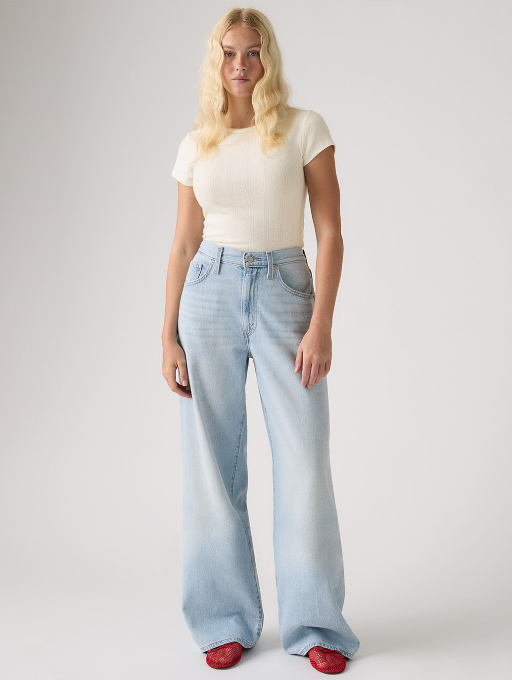 CINCH WIDE LEG ジーンズ ライトインディゴ