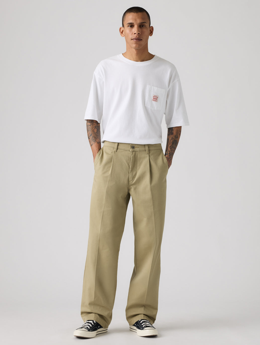 WORKWEAR ルーズ プリーツ ワークチノ