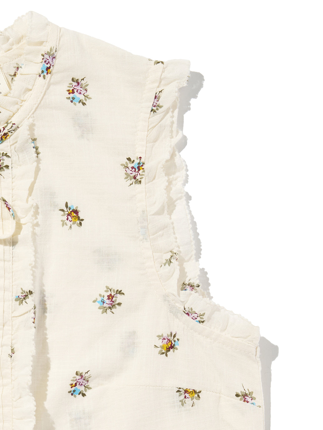 SHELBY SL SLIM BLOUSE Runa Floral EGRET Print COTT