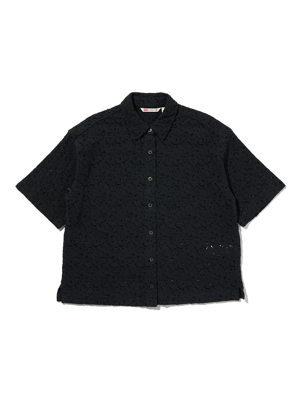 HARLIE SS LACE SHIRT ANTHRACITE NIGHT