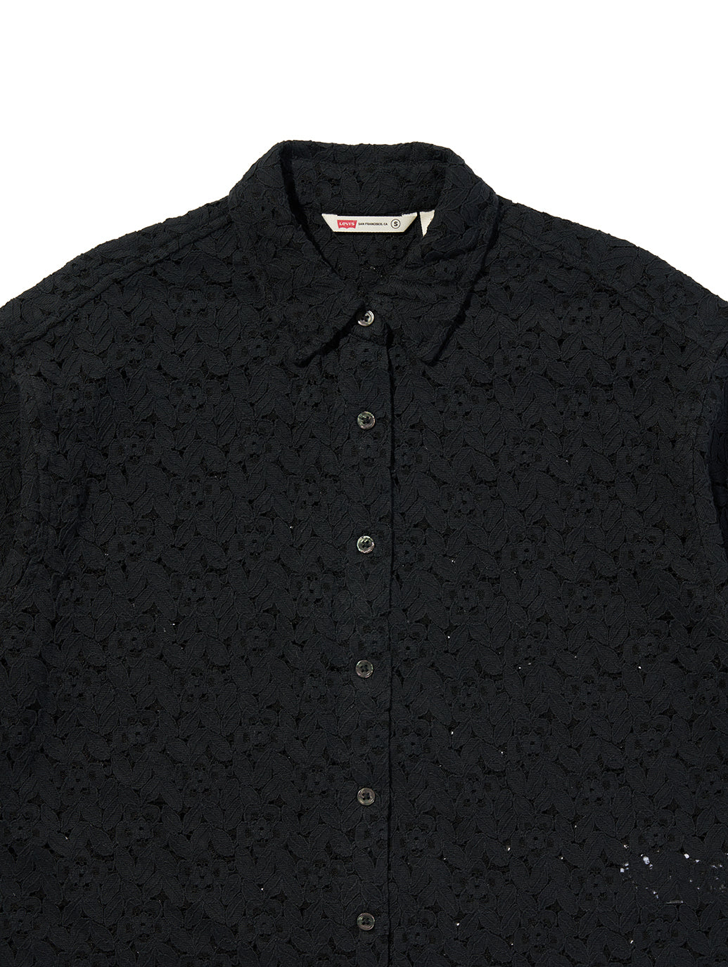 HARLIE SS LACE SHIRT ANTHRACITE NIGHT