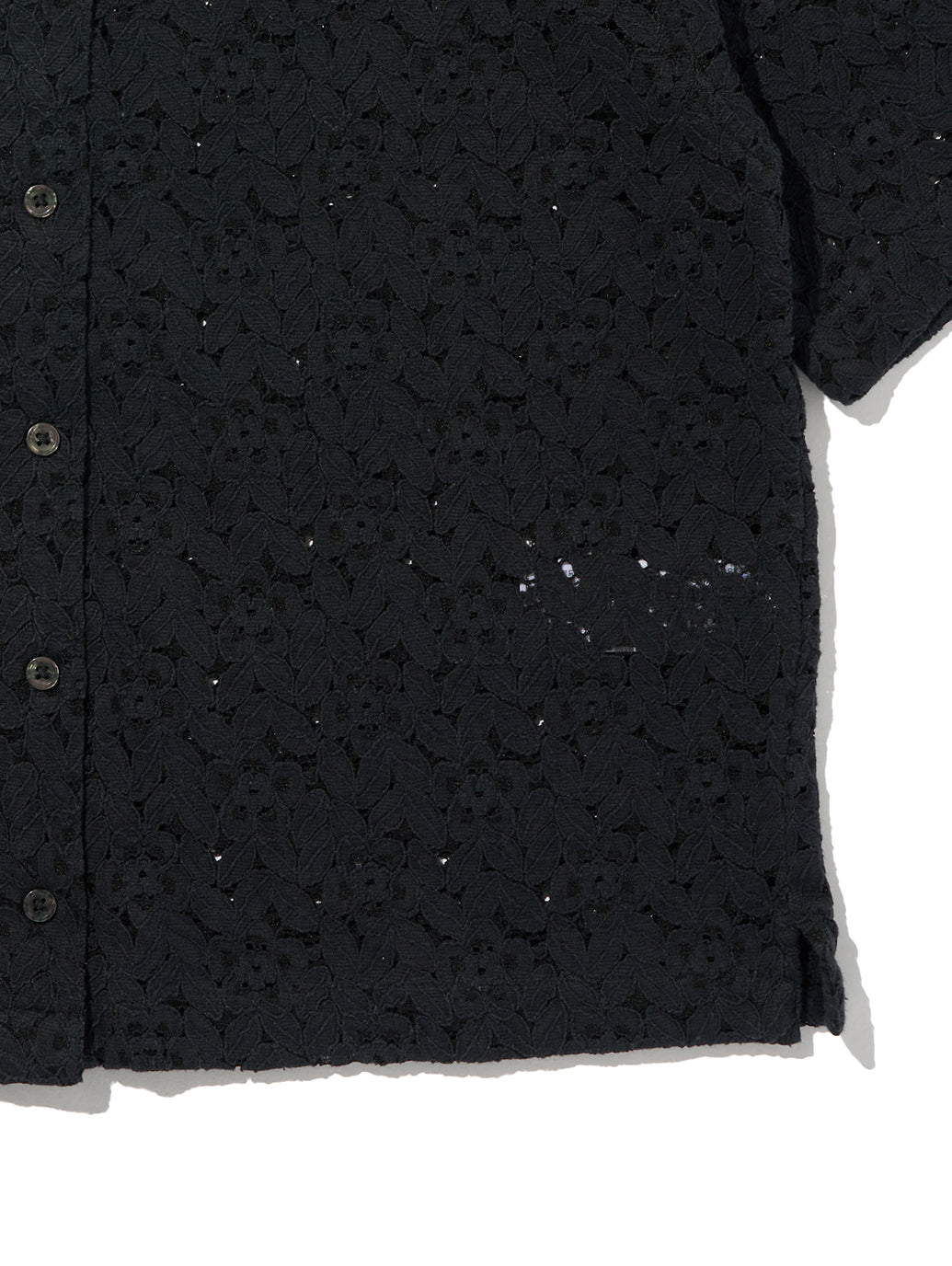 HARLIE SS LACE SHIRT ANTHRACITE NIGHT