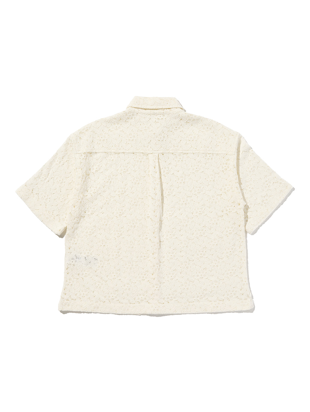 HARLIE SS LACE SHIRT EGRET