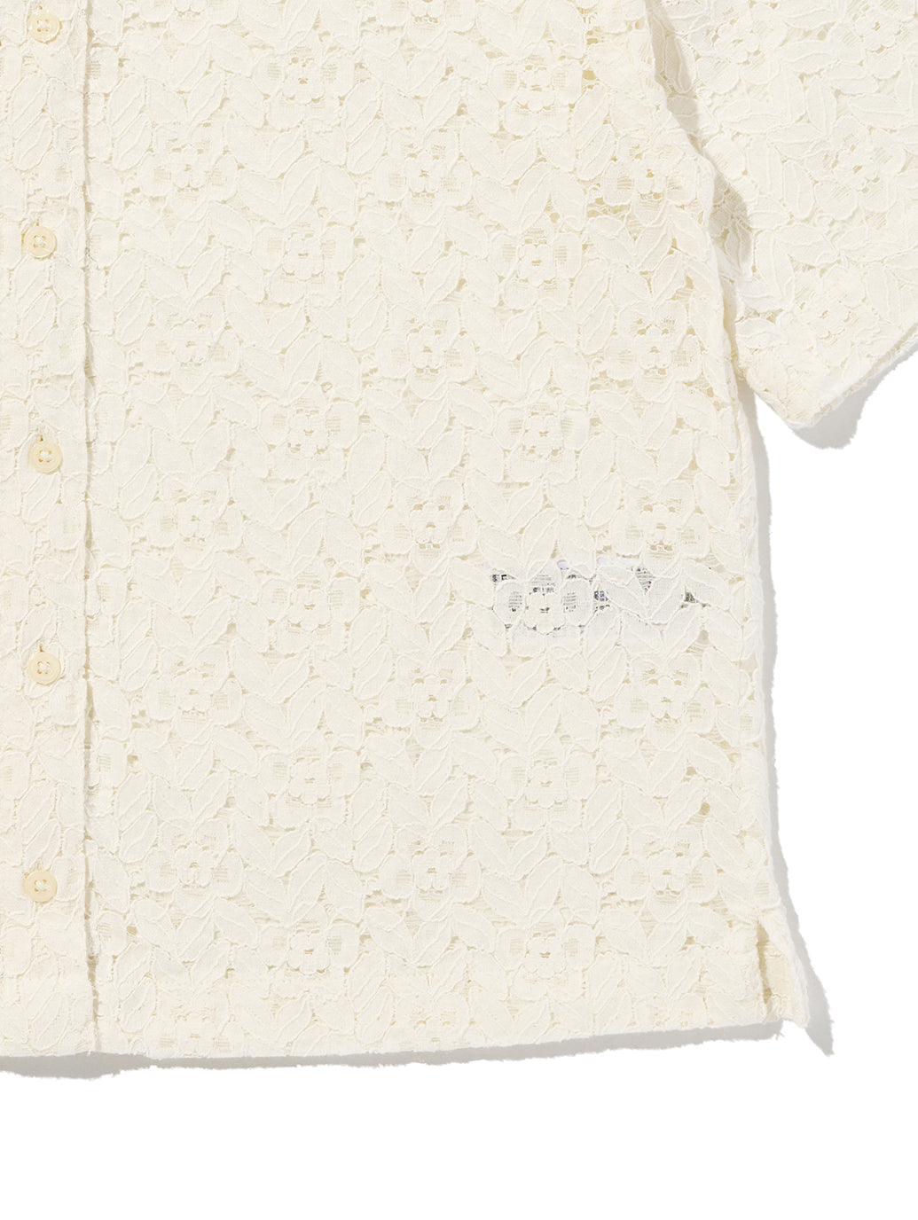 HARLIE SS LACE SHIRT EGRET
